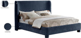 Penny Polyester Fabric Queen Bed - Elegant Curved Headboard for a Luxurious Bedroom Upgrade