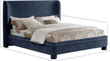 Penny Polyester Fabric Queen Bed - Elegant Curved Headboard for a Luxurious Bedroom Upgrade