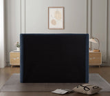Penny Polyester Fabric Queen Bed - Elegant Curved Headboard for a Luxurious Bedroom Upgrade