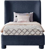 Penny Twin Bed - Elegant Upholstered Bed with Curved Headboard for Stylish Bedroom Decor Upgrade
