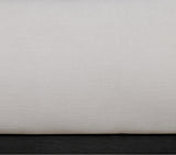 Vaughn Cream Bed - Cozy Linen Textured Fabric with Sturdy Black Wood Base for Ultimate Comfort