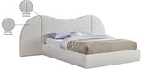Everest Boucle Fabric Bed: Luxurious Contemporary Design with Removable Panels for Adaptable Comfort