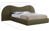 Everest Boucle Fabric Bed: Luxurious Contemporary Design with Removable Panels for Adaptable Comfort