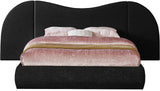 Everest Boucle Fabric Bed: Luxurious Contemporary Design with Removable Panels for Adaptable Comfort