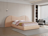 Everest Boucle Fabric Bed: Luxurious Contemporary Design with Removable Panels for Adaptable Comfort
