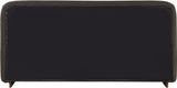 Rigby Art Deco King Bed in Rich Black Boucle Fabric with Fluted Base - Stylish & Modern Design