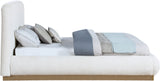 Rigby Art Deco King Bed in Rich Black Boucle Fabric with Fluted Base - Stylish & Modern Design