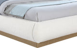 Rigby Art Deco King Bed in Rich Black Boucle Fabric with Fluted Base - Stylish & Modern Design