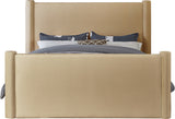 Elias Velvet Full Bed - Stylish Contemporary Design with Solid Wood Frame for Timeless Elegance