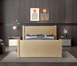 Elias Velvet Full Bed - Stylish Contemporary Design with Solid Wood Frame for Timeless Elegance