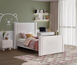 Elias Velvet Twin Bed - Elegant Minimalist Design with Solid Wood Frame for Contemporary Bedrooms