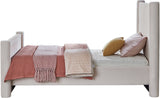 Elias Velvet Twin Bed - Elegant Minimalist Design with Solid Wood Frame for Contemporary Bedrooms