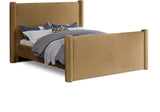 Elias Velvet Full Bed - Stylish Contemporary Design with Solid Wood Frame for Timeless Elegance