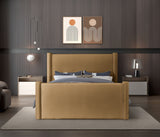 Elias Velvet Full Bed - Stylish Contemporary Design with Solid Wood Frame for Timeless Elegance