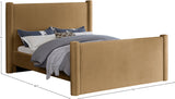 Elias Velvet Queen Bed – Stylish Modern Design with Solid Wood Frame for Ultimate Bedroom Elegance