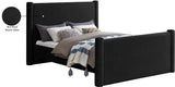 Elias Velvet Full Bed - Stylish Contemporary Design with Solid Wood Frame for Timeless Elegance