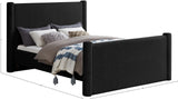 Elias Velvet Full Bed - Stylish Contemporary Design with Solid Wood Frame for Timeless Elegance