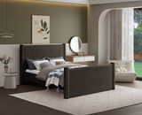 Elias Velvet Full Bed - Stylish Contemporary Design with Solid Wood Frame for Timeless Elegance