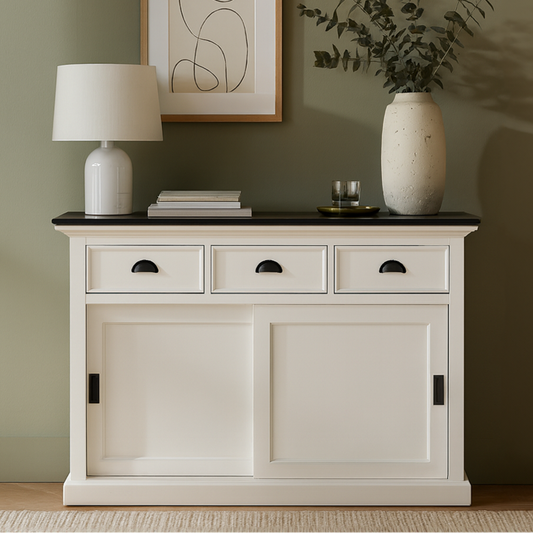 Halifax Contrast Buffet with Sliding Doors