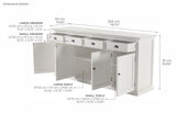 Halifax Large Buffet 4 Doors 4 Drawers 79''