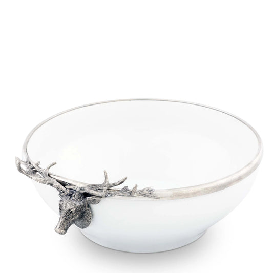Elk Head Stoneware Bowl Larger