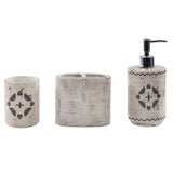 Dakota Ceramic 3PC Countertop Bathroom Set, 4 MOQ