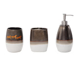 Running Remuda Ceramic 3PC Countertop Bathroom Set, 4 MOQ