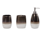 Gilded Stoneware 3PC Countertop Bathroom Set, 4 MOQ
