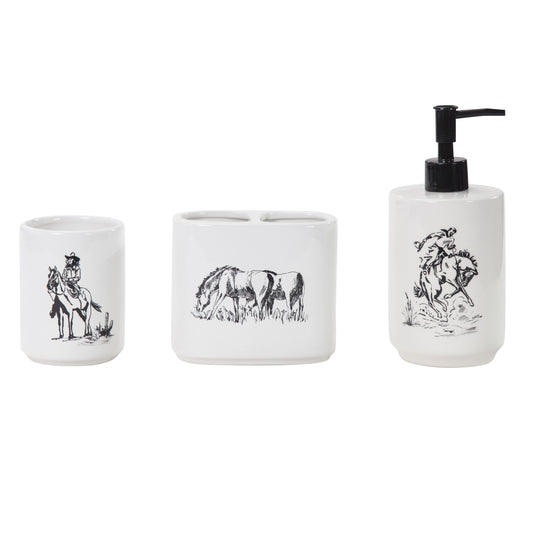 Ranch Life 3PC Countertop Bathroom Set, 4 MOQ