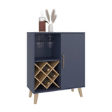 TUHOME Cave Low Bar Cabinet with Open Storage Shelves, Modern Floorstanding Bar Furniture for Living Rooms or Entertainment Areas, Functional Organizer for Bottles, Glasses and Barware in Contemporary Home Settings