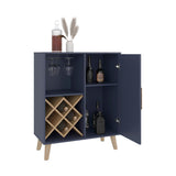 TUHOME Cave Low Bar Cabinet with Open Storage Shelves, Modern Floorstanding Bar Furniture for Living Rooms or Entertainment Areas, Functional Organizer for Bottles, Glasses and Barware in Contemporary Home Settings