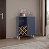 TUHOME Cave Low Bar Cabinet with Open Storage Shelves, Modern Floorstanding Bar Furniture for Living Rooms or Entertainment Areas, Functional Organizer for Bottles, Glasses and Barware in Contemporary Home Settings
