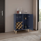 TUHOME Cave Low Bar Cabinet with Open Storage Shelves, Modern Floorstanding Bar Furniture for Living Rooms or Entertainment Areas, Functional Organizer for Bottles, Glasses and Barware in Contemporary Home Settings