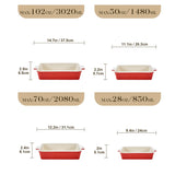 Bakeware Set Red Baking Dishes
