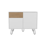 Tori 39" Wide Console Table with Two Cabinets, One Drawer, Four Shelves, Storage Organizer, Versatile Storage for Living Room, Hallway, Entryway, Modern Design, Stylish and Practical Console