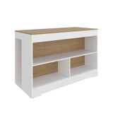 Cuenca Dining Counter Table, Freestanding Structure with 3 Open Storage Shelves and Wide Dining Countertop Space for Kitchen or Dining Rooms