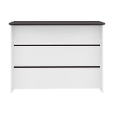 TUHOME Fendi Kitchen Island with Spacious Countertop, Open Lower Shelves and Enclosed Storage Cabinets, Modern Multi-Use Prep Station for Kitchens, Coffee Stations or Dining Areas, Functional Organization for Everyday Cooking