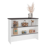 TUHOME Fendi Kitchen Island with Spacious Countertop, Open Lower Shelves and Enclosed Storage Cabinets, Modern Multi-Use Prep Station for Kitchens, Coffee Stations or Dining Areas, Functional Organization for Everyday Cooking