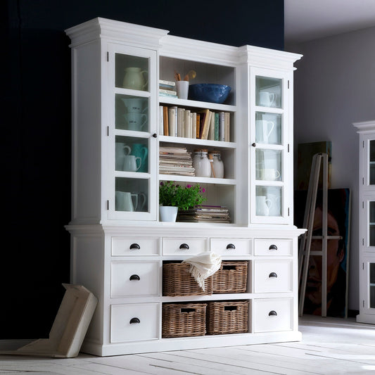 Halifax Library Hutch with Basket Set