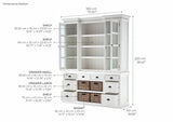 Halifax Library Hutch with Basket Set