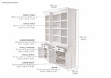 Halifax Hutch Cabinet with 5 Doors 3 Drawers