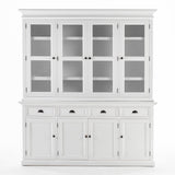 Halifax Buffet Hutch Unit with 4 Glass Doors