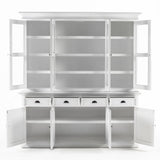 Halifax Buffet Hutch Unit with 4 Glass Doors