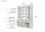 Skansen Hutch Cabinet with 5 Doors 3 Drawers