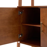 Andre 76"H x 36"W Solid Wood Ladder Bookcase