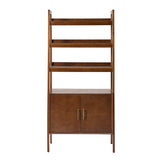 Andre 76"H x 36"W Solid Wood Ladder Bookcase