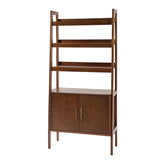 Andre 76"H x 36"W Solid Wood Ladder Bookcase