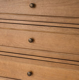 4-Piece Transitional Solid Wood Bedroom Set with 6-Drawer Dresser
