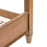 4-Piece Transitional Solid Wood Bedroom Set with 6-Drawer Dresser