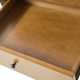 4-Piece Mid-Century Modern Solid Wood Bedroom Set with USB Nightstands & Dresser